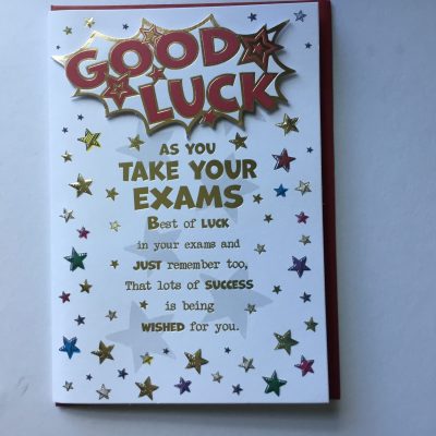 Good Luck as you take your Exams Card.