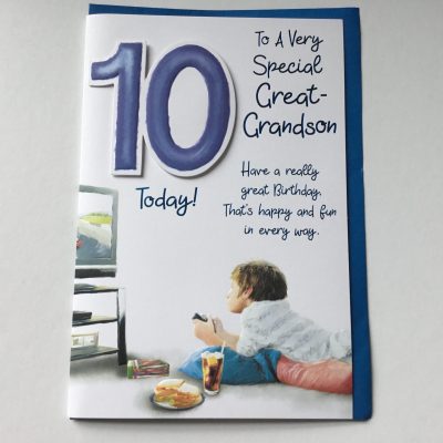 Great Grandson 10th Birthday Card