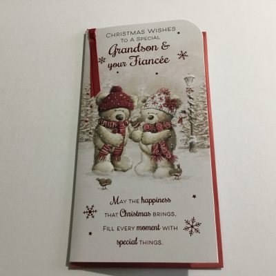 Grandson & Fiancee Cute Christmas Card