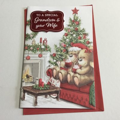 Grandson & Wife Cute Christmas Card