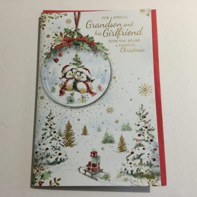 Grandson & Girlfriend Cute Christmas Card