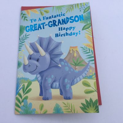 Great-Grandson Dinosaur Birthday Card