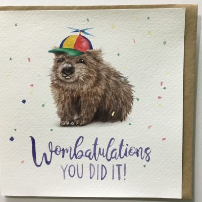 “Wombatulations”YOU DID IT Congratulations card.