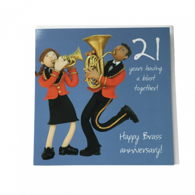 21st (Brass) Anniversary Card 